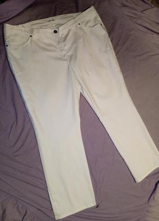 Стрейч,белые джинсы с вышивкой,мега батал,в сост.новых,на высокую,ulla popken6 фото