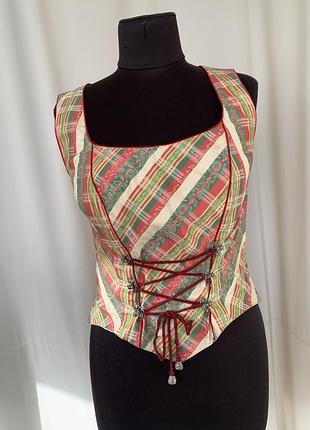 Баварская альпийская жилетка дирндль винтаж октоберфест