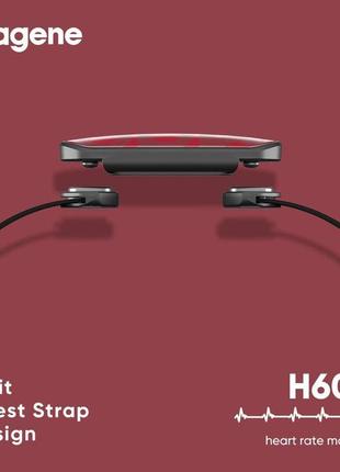 Magene h603 red нагрудний датчик пульсу монітор сердечного ритму bluetooth ant+5 фото
