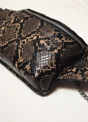 Новая женская поясная сумка бананка рептилия на пояс от швейцарского бренда tally weijl6 фото