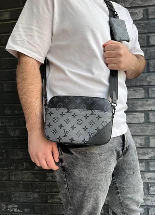 Чоловіча сумка через плече лочки вінон стильна сумка-месенджер 2 в 1 louis vuitton, класична щоденна10 фото
