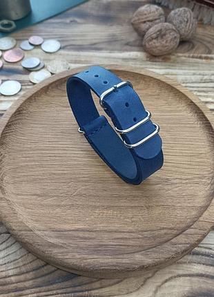 Ремешок для часов темно синий zulu strap / nato strap