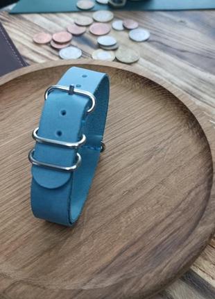 Ремешок для часов голубой zulu strap / nato strap3 фото