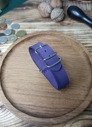 Ремінець для годинника  фіолетовий zulu strap / nato strap1 фото