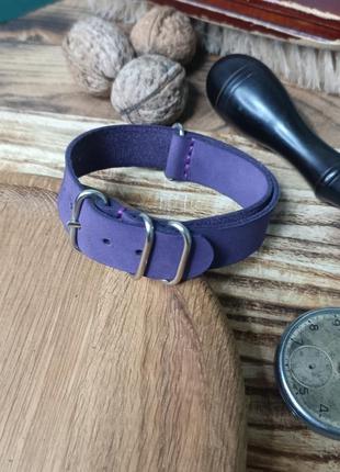 Ремінець для годинника  фіолетовий zulu strap / nato strap3 фото
