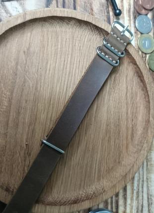 Ремінець для годинника  коричневий zulu strap / nato strap5 фото