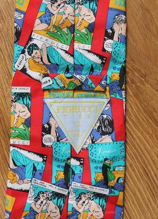 Шелк галстук винтаж комикс fiorucci tie silk3 фото