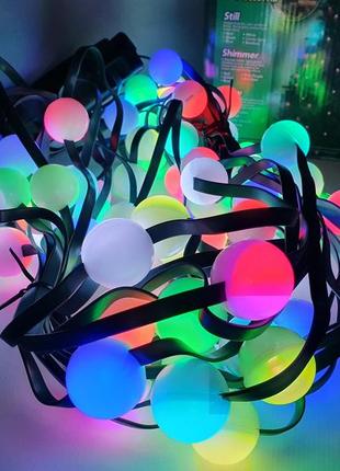 Светодиодные гирлянды на елку 64 лампы. цветные гирлянды новогодняя. гирлянды от сети. led гирлянда для елки7 фото