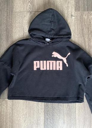 Фірмовий спортивний костюм комплект puma для дівчинки кроп худі лосини5 фото