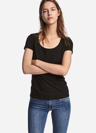 Футболка приталенного кроя для женщины h&m 1138833-001 s черный
