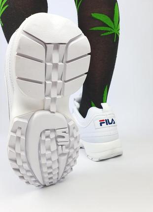 Женские кроссовки белые fila disruptor 2 white. весенние кроссовки для женщин белые фила дисраптор 24 фото