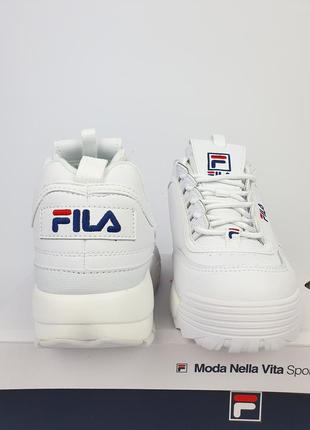 Женские кроссовки белые fila disruptor 2 white. весенние кроссовки для женщин белые фила дисраптор 22 фото