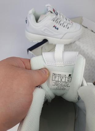 Женские кроссовки белые fila disruptor 2 white. весенние кроссовки для женщин белые фила дисраптор 25 фото