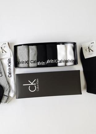 Шкарпетки чоловічі низькі calvin klein 6шт. короткі шкарпетки встановити. набір шкарпеток у коробці кельвін кляйн комплект4 фото