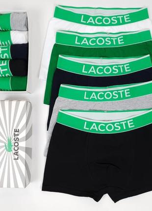 Набір трусів для чоловіків 5 шт lacoste. чоловічі труси боксери. набір нижньої білизни чоловічого бренду4 фото