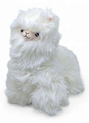 М'яка іграшка "пухнаста лама", 32 см (біла)