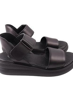 Босоножки женские aquamarin черные натуральная кожа, 40