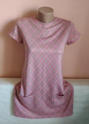 Как новое, в идеале!классное модное платье с карманами р. 8.