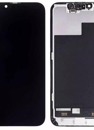 Дисплей для apple iphone 13 mini с сенсором и рамкой, черный (tft)