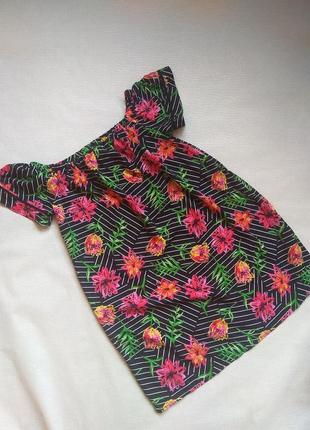 Яркое плать/сарафан 14/16сарафанчик на плечах,опущаные плечи xl