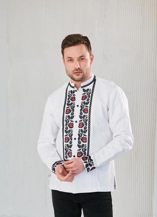 Мужская вышиванка "богутская" белая