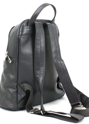 Жіночий шкіряний рюкзак borsacomoda 14 л темно-сірий 841.0216 фото