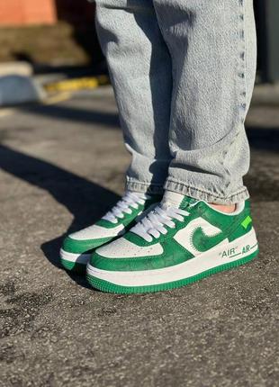 Кроссовки nike air force lv by virgil abloh green