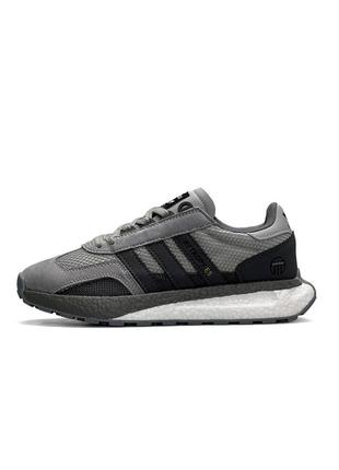 Мужские кроссовки adidas originals retropy e5 gray серые замшевые повседневные кроссовки адидас