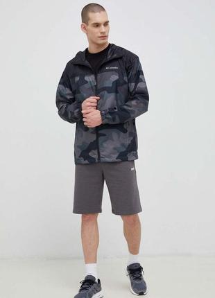 Куртка вітровка columbia flash challenger™ black camo1 фото