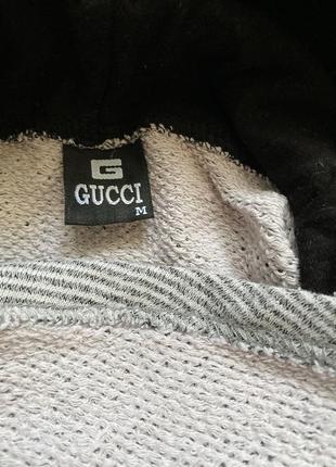 Gucci - кофта с капюшоном на молнии худи размер s3 фото