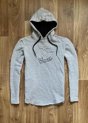 Gucci - кофта с капюшоном на молнии худи размер s