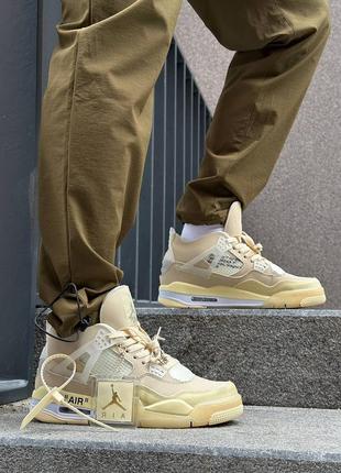 Кросівки jordan 4 retro off-white sail premium4 фото