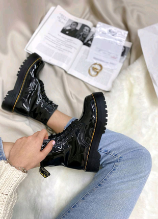 🖤 dr. martens jadon patent black 🖤6 фото