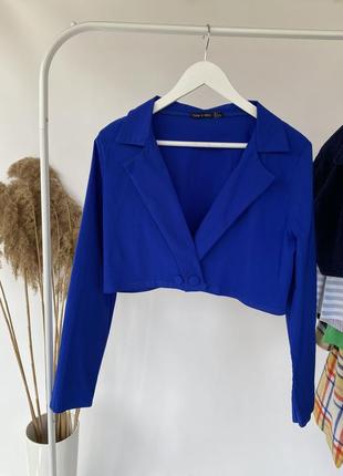 Кроп пиджак укороченный жакет блейзер накидка блуза блузка топ топ топик2 фото