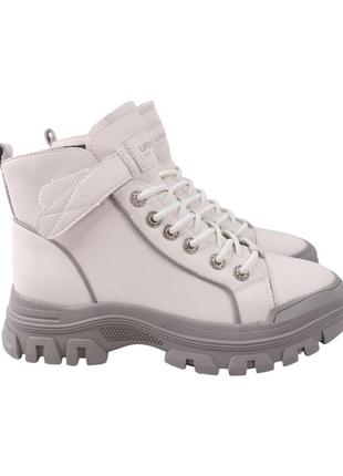 Черевики жіночі li fexpert молочні натуральна шкіра, 38