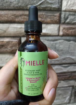 Mielle rosemary mint scalp масло для укрепления кожи головы и волос с розмарином и мятой 59мл. сша1 фото