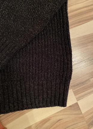 Бомбезная тёплая кофта, свитер, реглан иссиня-чёрного цвета (великобритания🇬🇧)4 фото