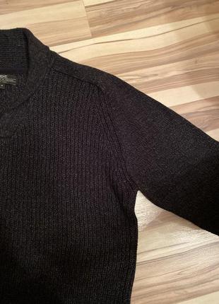Бомбезная тёплая кофта, свитер, реглан иссиня-чёрного цвета (великобритания🇬🇧)5 фото