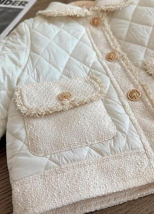 Стильная стеганая куртка💕 твид💕 нарядна 💕 жакет