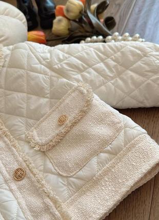 Стильная стеганая куртка💕 твид💕 нарядна 💕 жакет