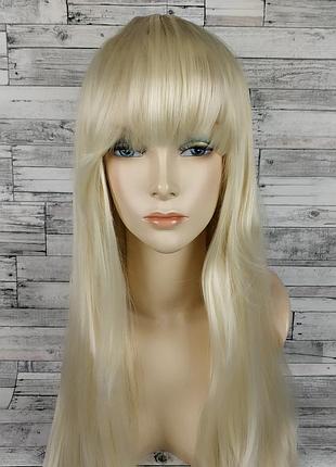 5180 перука блонд прямий із челкою довгий