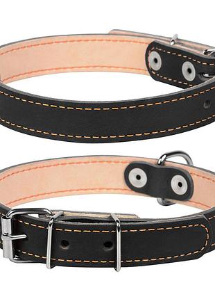 Ошейник "collar" двойной (ширина 14мм, длина 27-35см) черный