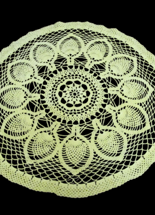 Большая ажурная салфетка мини-скатерть круглая d-68 см