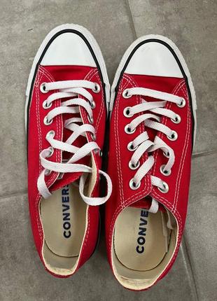 Красные low top кеды converse конверсы3 фото