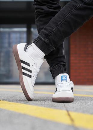 Adidas samba og white black8 фото