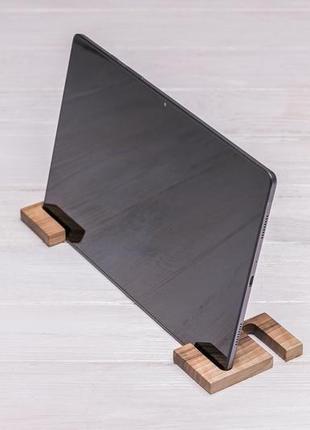 Дерев'яна підставка органайзер тримач докстанція для iphone телефона смартфона планшета ipad з лого5 фото