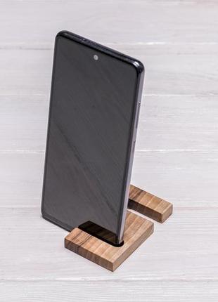 Дерев'яна підставка органайзер тримач докстанція для iphone телефона смартфона планшета ipad з лого