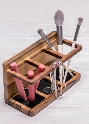 Органайзер шкатулка подставка холдер для украшений бижутерии макияжа косметики туши кисточек помады