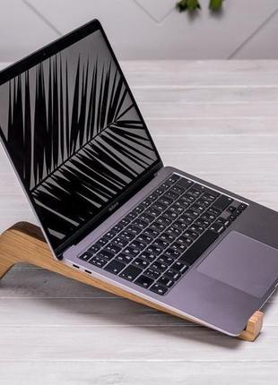 Охолоджуюча підставка для ноутбука макбука macbook mac кулер крючки гачки для ноутбука з логотипом7 фото