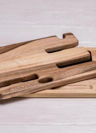 Подставка органайзер для телефона смартфона часов ручек кошелька на стол с гравировкой...